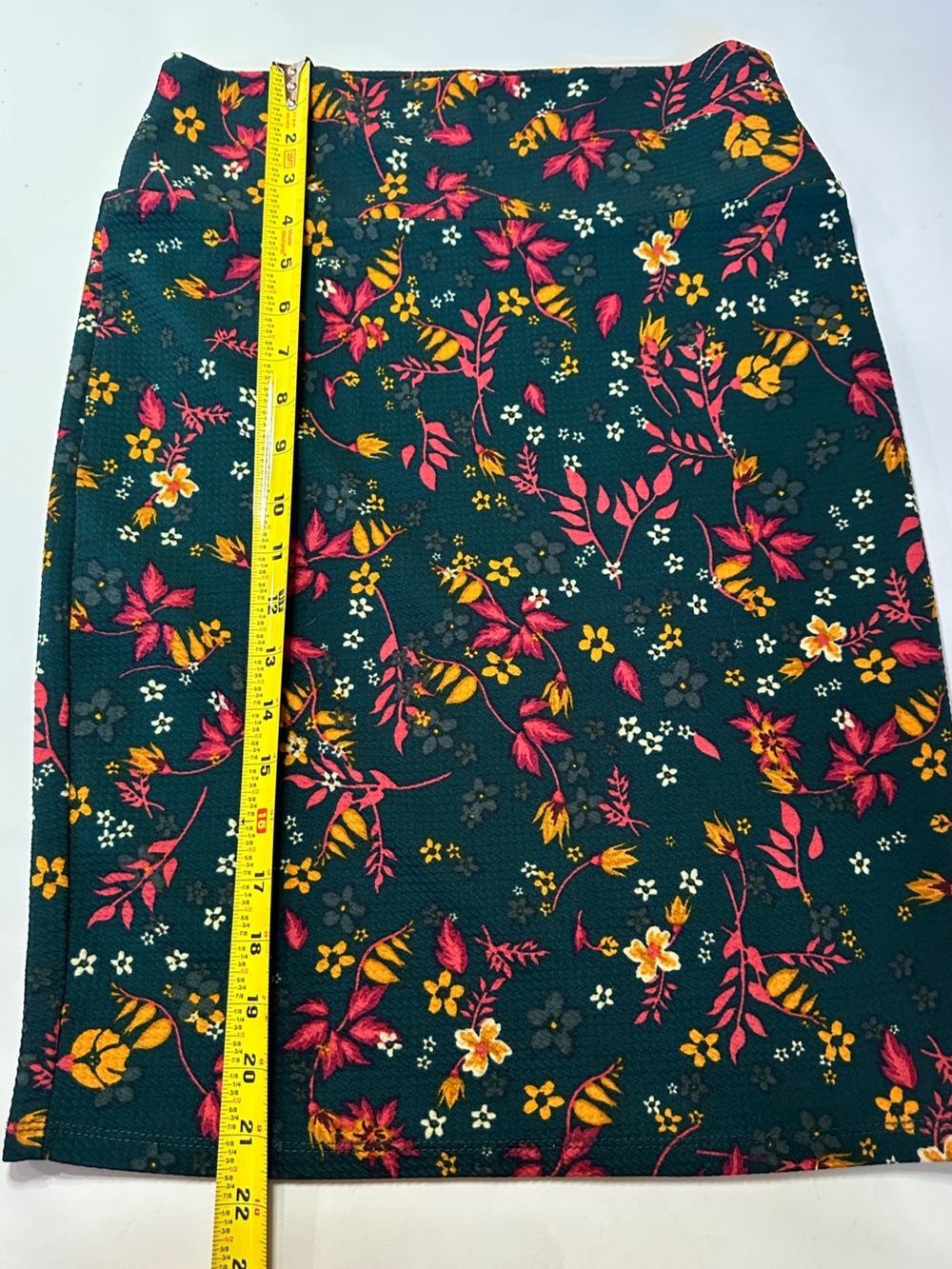 Teal Floral Skirt